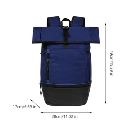 Outdoor Gym Backpack, Multifunction Large Capacity Lightweight for Fitness Travel Hiking, Nylon Daypack- Blue - color: Blue