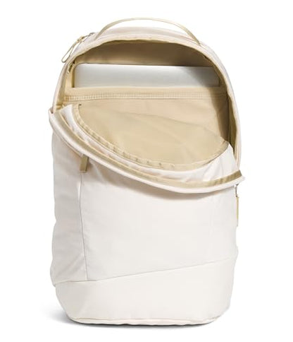 The North Face Women's Isabella 3.0 Backpack | Everyday Travel Bag with 16" Laptop Sleeve, Water-Repellent Finish, Women-Specific Fit, Gardenia White Dark Heather/Gravel-NPF, One Size - color: Gardenia White Dark Heather/Gravel-npf