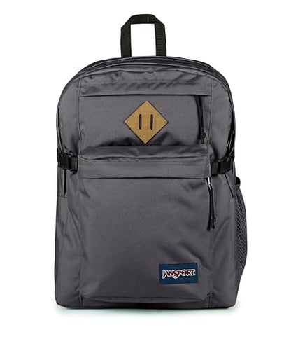 JanSport Main Campus Backpack - Travel or Work backpack w 15-Inch Laptop Sleeve and Dual Water Bottle Pockets, Smokey Grit - color: Smokey Grit