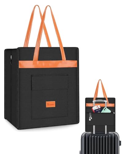 Yotako Shoe Bag for Travel with Leathers Handle,Portable Shoe Organizer with Pockets,3 in 1 Hanging Luggage Shoe Storage Bag,Travel Shoe Bag for Women Men Fit 6 PCS Shoes,Black - color: black