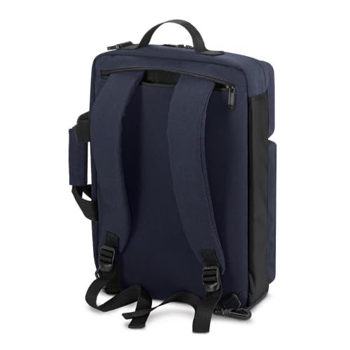 Solo New York Hybrid Briefcase Backpack - Laptop Carrying Bag for Women & Men, Fits 15.6" Computer, Adjustable - Duane, Black - color: Navy