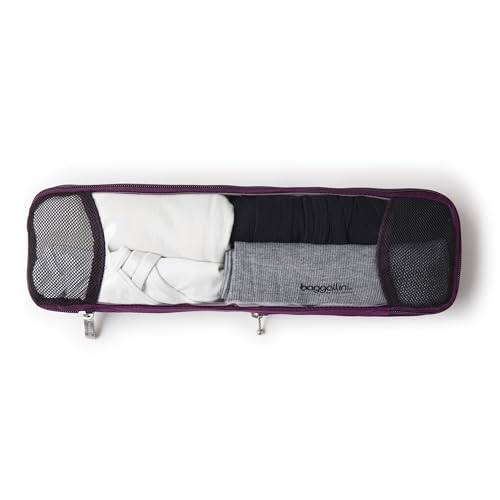 Baggallini Long Compression Cube - Lightweight Compression Packing Cube for Travel - color: Mulberry