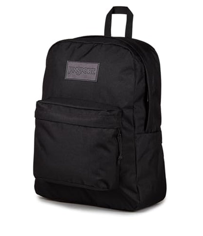 JanSport SuperBreak Plus Backpack with Padded 15-inch Laptop Sleeve and Integrated Bottle Pocket - Spacious and Durable Daypack for Work and Travel - Monochrome Black - color: Monochrome Black