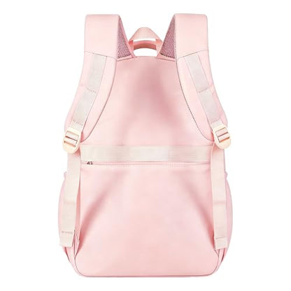 School backpack for Girls, Aesthetic Backpack for Women Cute Bookbag Preppy College (Pink) - color: Pink