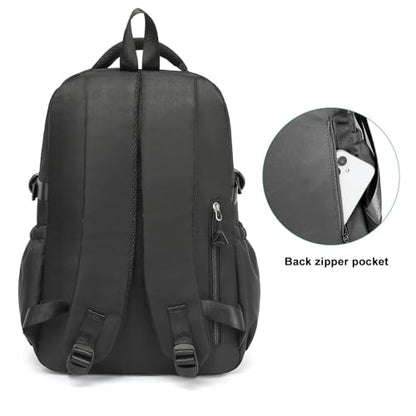 Kids High Middle School Backpack for Girls 5-12 Kawaii Travel Aesthetic Bookbag,Black - color: Black