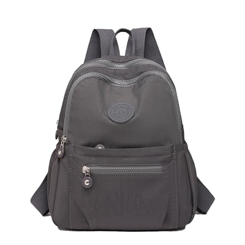 Simple Casual Solid Color Lightweight College Work Backpack Anti Theft Travel Backpack Daypack for Women (Grey) - color: Grey