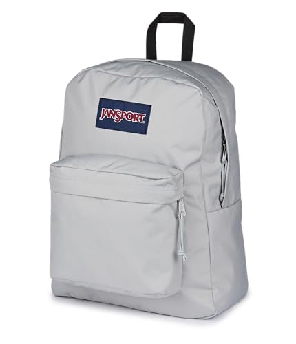 JanSport SuperBreak Plus Backpack with Padded 15-inch Laptop Sleeve and Integrated Bottle Pocket - Spacious and Durable Daypack for Work and Travel - Grounded Grey - color: Grounded Grey