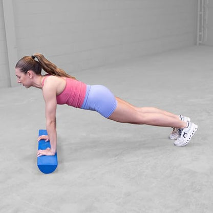 Body-Solid Tools Half Foam Roller - Ideal for Physical Therapy, Exercise and Balance Training, 1/2 Foam Roller Half Round Design, 36 Inch Length, Blue