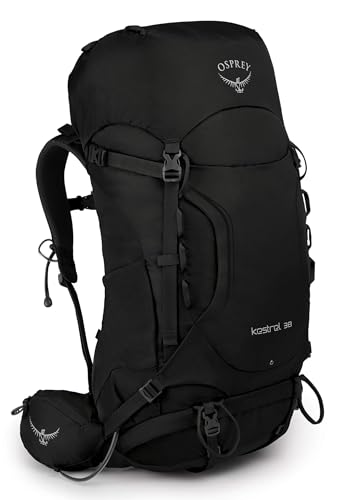 Osprey Kestrel 38L Men's Backpacking Backpack, Black, M/L - color: Black, size: Medium-Large