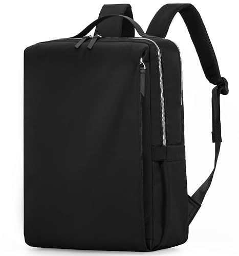 Tristan Home Minimalist Travel Backpack, Laptop Bag, Formal, Casual, Lightweight, Water-Resistant, Large (Black) - color: Black