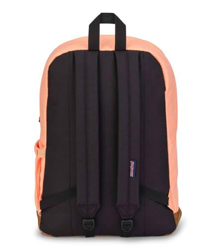 JanSport Right Pack Backpack - Durable Daypack with Padded 15" Laptop Sleeve, Spacious Main Compartment & Integrated Water Bottle Pocket - Peach Neon - color: Peach Neon