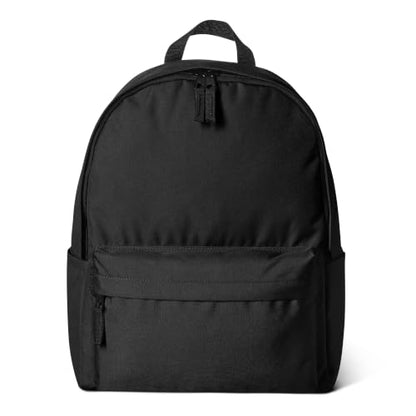 Amazon Basics Backpack for School, Travel, Study with Padded Adjustable Shoulder Straps, Spacious Compartment, Water Bottle Pockets, Durable Classic Design, Black - color: Black