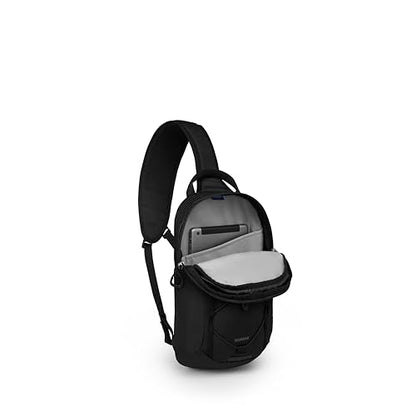 Osprey Quasar Shoulder Sling Bag - Everyday Crossbody Backpack with Laptop Sleeve, Bottle Pocket, & Phone Pocket, Black - color: Black