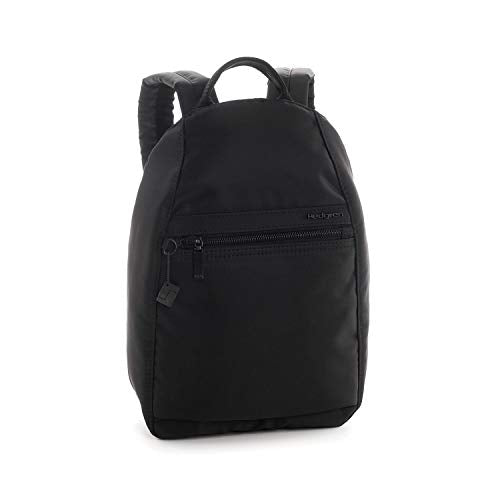 Hedgren VOGUE SMALL Backpack – Rear Zip Main Access, Padded Tablet Pocket, RFID-Blocking Security, Adjustable Straps & Water-Repellent Nylon - 5.86 L (Black) - color: Black