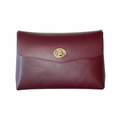 Cosmetic Bag Travel Makeup Pouch Travel Organizer, Zipper Pouch Bags for Women Vegan Leather (No Text, Red) - color: Red