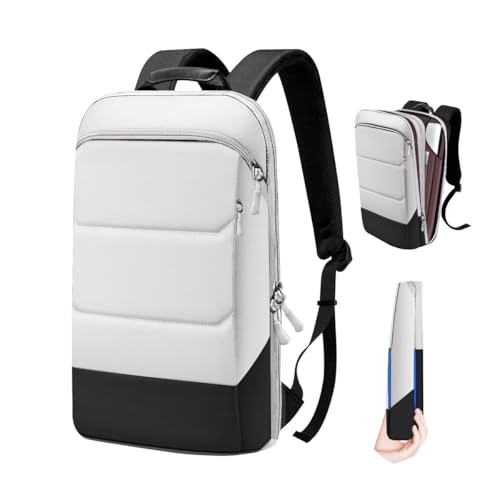 ZINZ Laptop Backpack 17.3 Inch Business Travel Backpack, Water Resistant Large Daypack Bag for Men Women - Black White - color: Black White