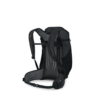 Osprey Hikelite 32L Durable Hiking Backpack - Travel Daypack with Rain Cover for Men and Women, Raven Black - color: Raven Black, style: 32l