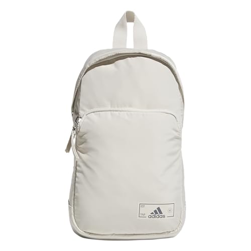 adidas Essentials Crossbody – Athletic Sling Bag with Phone Pocket - color: Alumina Beige/Grey Four/2.0