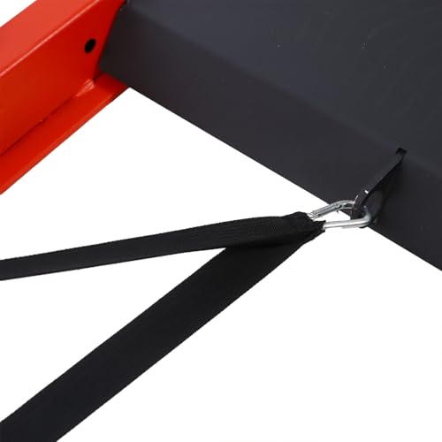 Weight Training Pull Sled, Heavy Duty Push Pull Fitness Sled for Speed and Strength Training, Steel Power Sled Workout Equipment for Athletic Conditioning, Fits 2" Weight Plates,Red - color: Red