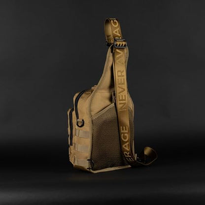 WOLFpak Tactical Sling Bag for Concealed Carry, EDC | Everday Crossbody Daypack - color: Khaki