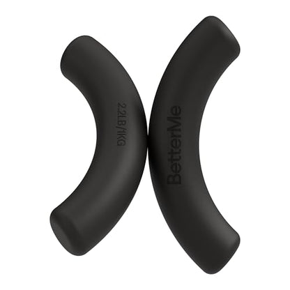 BetterMe Sculpt Dumbbells – 2.2 lb Pair Neoprene Hand Weights – Non-Slip Soft Grip Free Weights for Women – Compact Pilates, Barre & Home Workout Dumbbells - color: Black