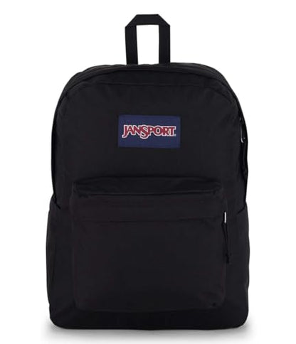 JanSport SuperBreak Plus Backpack with Padded 15-inch Laptop Sleeve and Integrated Bottle Pocket - Spacious and Durable Daypack for Work and Travel - Black - color: Black
