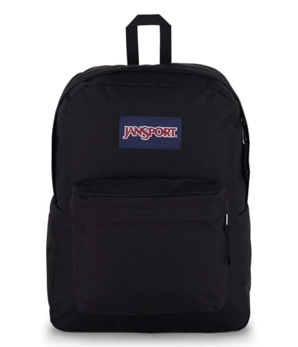 JanSport SuperBreak Plus Backpack with Padded 15-inch Laptop Sleeve and Integrated Bottle Pocket - Spacious and Durable Daypack for Work and Travel - Black - color: Black