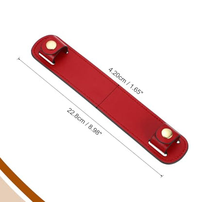 Generic 1 Pcs 8.98x1.65 Inch Leather Shoulder Strap Pad, Detachable Non-Slip Strap Covers for Tote Bags Backpacks Handbags, Red