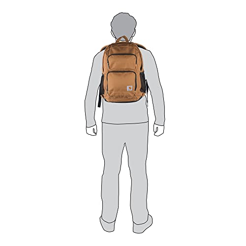 Carhartt 27L Single-Compartment Backpack, Durable Pack with Laptop Sleeve and Duravax Abrasion Resistant Base, Gray - color: Grey