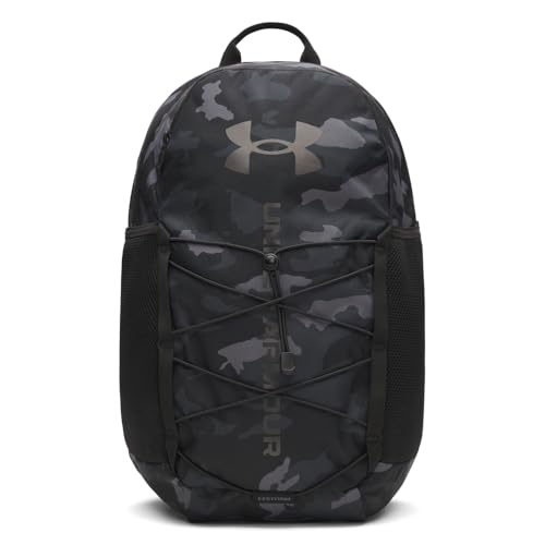 Under Armour Unisex Hustle Sport 6.0 Backpack, (002) Black/Metallic Black, One Size Fits Most - color: (002) Black / Black / Metallic Black, size: One Size Fits Most