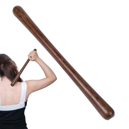 Wooden Stick Massager, Muscle Body Hammer Tool, Handheld Deep Tissue Massage Roller Stick, Full Body Tension Relief Tool, 35cm 13.7in, for Neck Shoulder Back Belly Hip Leg Foot - size: Short style