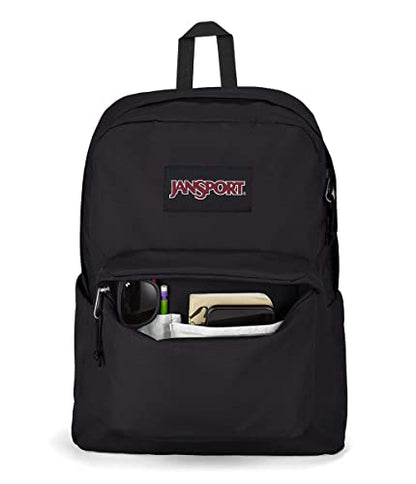 JanSport SuperBreak Plus Backpack with Padded 15-inch Laptop Sleeve and Integrated Bottle Pocket - Spacious and Durable Daypack for Work and Travel - Black - color: Black