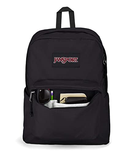JanSport SuperBreak Plus Backpack with Padded 15-inch Laptop Sleeve and Integrated Bottle Pocket - Spacious and Durable Daypack for Work and Travel - Black - color: Black