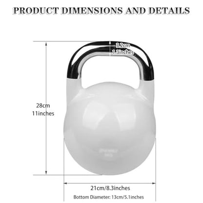 Kettlebell Weights Fitness Steel Competitive Kettle Bells, Muscle Training Dumbbells for Men and Women, Flat Bottom, Gym Exercise Equipment(14kg)