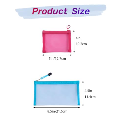 5 Pack Small Mesh Zipper Pouch Bags for Purse & 5 Pack Mesh Pencil Pouches, Mini Purse Organizer Pouches, Small Travel Toiletry Pouch Bag, Diaper Bag - color: Mix (A5+B7)