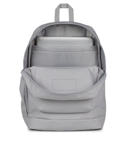 JanSport Cross Town Plus Backpack - Large Main Compartment, Side Water Bottle Pocket, 15-Inch Padded Laptop Sleeve - Grounded Grey - color: Grounded Grey