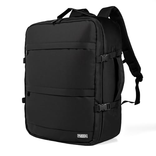 Fmeida Flight Approved Carry On Backpack Anti-Theft Travel Backpack for Men Fits 15.6" Laptop - 30L Large Personal Item Bag Underseat Airplane Approved Weekender Bag, Black - color: Black, size: Large