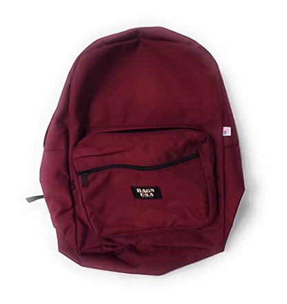 Backpack With Front Pockets And Laptop Sleeve To Carry Heavy Books,University Backpack With Padded Shoulder Straps Made in USA.(Maroon)