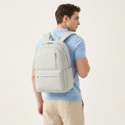 BAGOK Lightweight Nylon Backpack for Women & Men – Foldable, Large Capacity, Ideal for School, Travel & Work - color: Grey