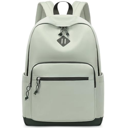 Lohol Classic Backpack for Girls Boys Teens, Lightweight Bookbag for School Travel College (Green/Green) - color: Green/Green