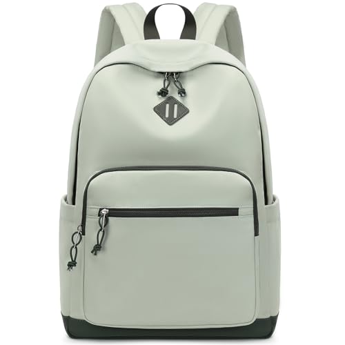 Lohol Classic Backpack for Girls Boys Teens, Lightweight Bookbag for School Travel College (Green/Green) - color: Green/Green