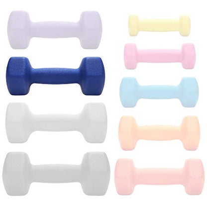 Philosophy Gym Set of 2 Neoprene Dumbbell Hand Weights, Hexagon Shape - style: Navy 7 lb Pair