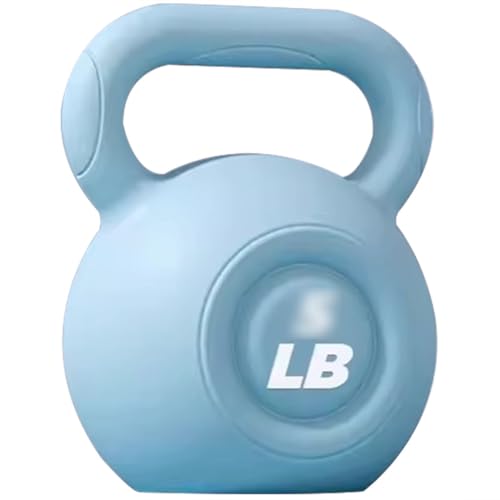 Kettlebell Weights Women's Fitness Shaping Kettle Ball, Home Strength Training Equipment, No Damage to The Floor, Slimming Arms/Swinging/Squatting(Blue,20LB)