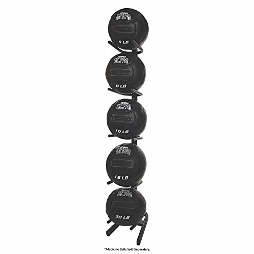 Champion Sports Rhino Promax Wall Balls - Soft Shell Non-Slip Grip for Weightlifting, Plyometrics, Cross Training, & Home Gym - style: U-Ring Single Storage Tree