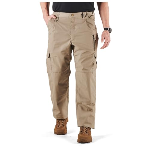 5.11 Tactical Pants for Men - Taclite Pro, Professional Cargo Work Pant, Ripstop Lightweight Performance, Style 74273ABR - color: Stone, size: 30W x 32L