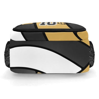 Volleyball Gold Black Shoulders Bag Backpacks Casual Daypacks for Women Men Party Sports - color: Muilti 13
