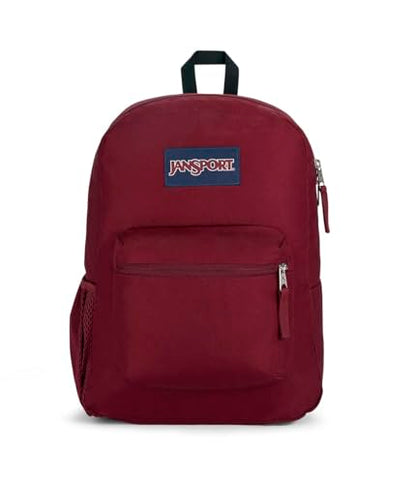 JanSport Cross Town Backpack 17" x 12.5" x 6" - Simple Bag for Everyone with 1 Main Compartment, Front Utility Pocket - Premium Class Accessories - Russet Red - color: Russet Red