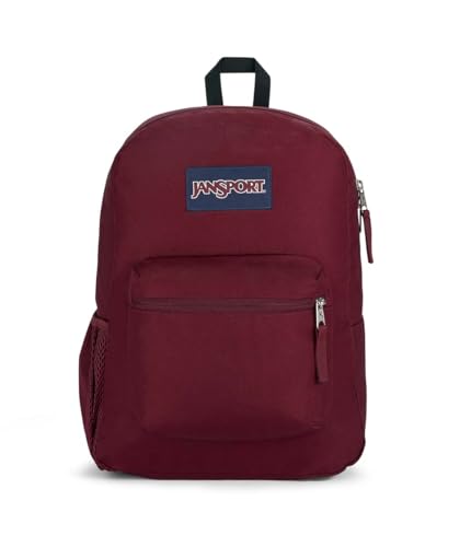 JanSport Cross Town Backpack 17" x 12.5" x 6" - Simple Bag for Everyone with 1 Main Compartment, Front Utility Pocket - Premium Class Accessories - Russet Red - color: Russet Red