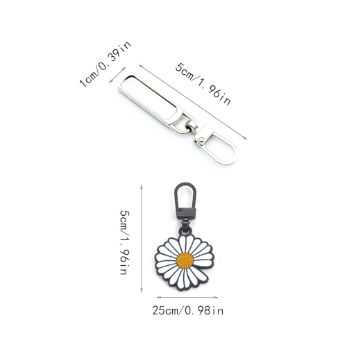 20 PCS Zipper Pull Replacement，Detachable Metal Zippers Pulls，Repair Metal Zipper Handle/Head Cord Extender Mend Fixer Slider for Luggage Clothing Jackets Backpacks Boots Purse Coat Universal Extender