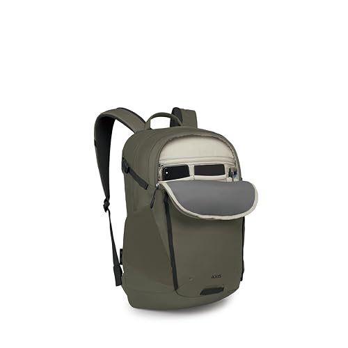 Osprey Axis Laptop Backpack – Sleek Everyday Pack with Laptop Sleeve, Water Bottle Pockets & Compression Straps - color: Earl Grey